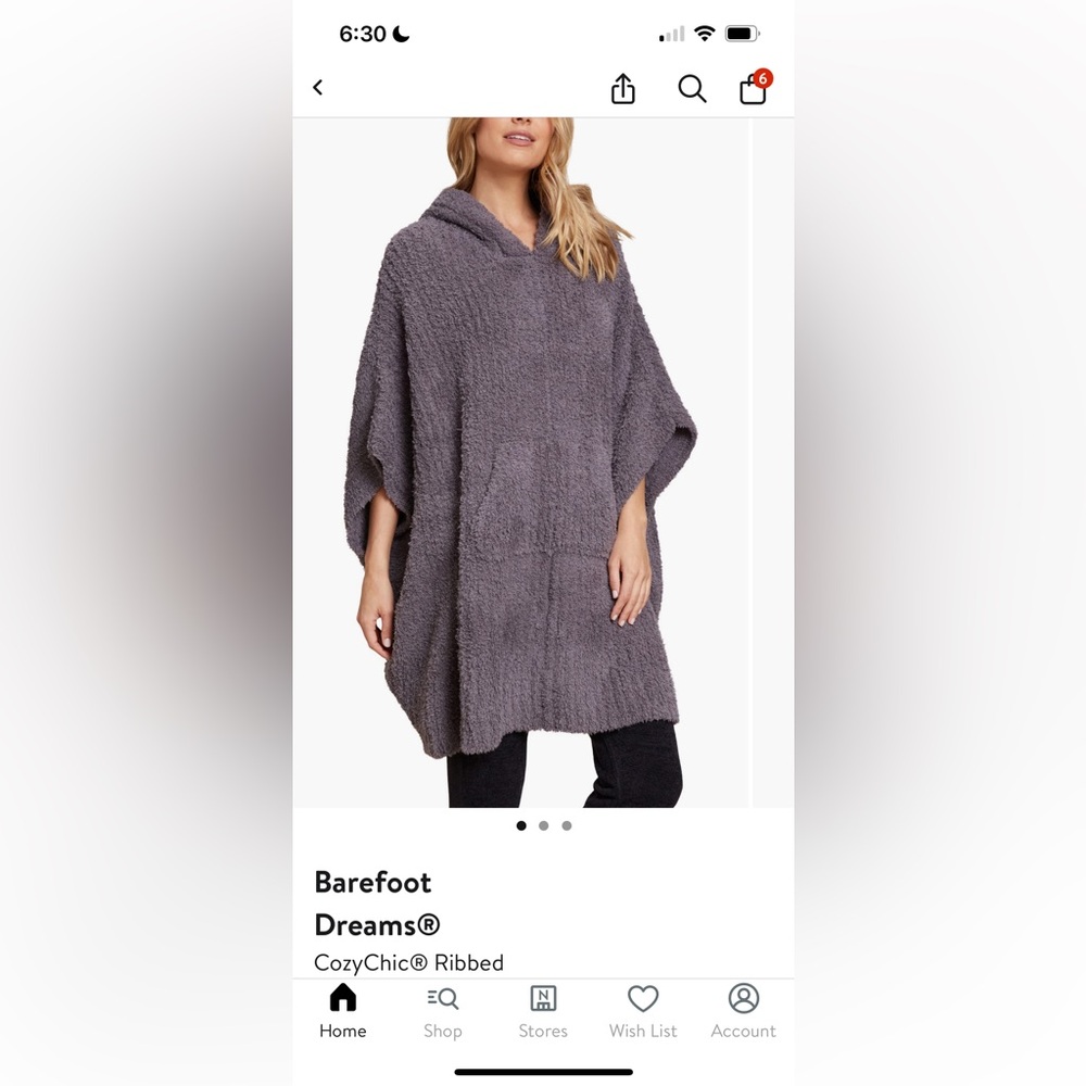 Barefoot Dreams CozyChic Hooded Poncho - new without tags from Nordstrom